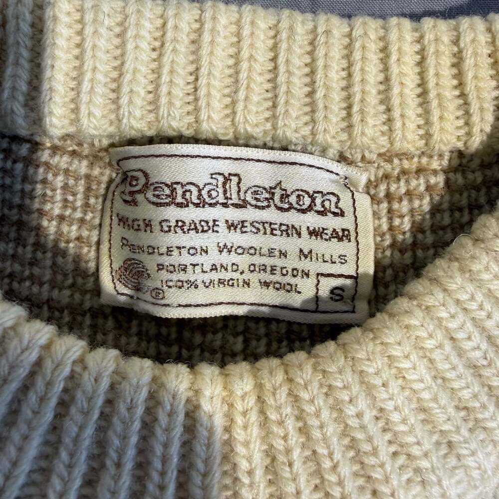 70s Pendleton Southwestern Wool Sweater Size S Vintage Aztec - Picture 3 of 8